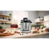 Robot de bucătărie planetar BOSCH Serie 6 MUMS6 Scale MUMS6ZS00, 1600W (7 trepte, Pulse), Bol inox șlefuit 5.5l cu mânere, Set patiserie, Cântar, Cronometru, SoftStart, AirCooling, G7.83kg, Matte Jet Black
