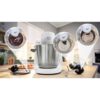 Robot de bucătărie planetar BOSCH Serie 6 MUMS6 MUMS6EW22, 1600W (7 trepte, Pulse), Bol inox șlefuit 5.5l cu mânere, Set patiserie, Soft Start, AirCooling, Color Coding, G7.83kg, Polar White