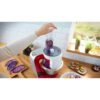 Robot de bucătărie planetar BOSCH Serie 4 MUM5 Scale MUM5X720, 1000W (7 trepte, Pulse), Bol inox 3.9l, Cântar, Timer, Set patiserie, Soft Start, Geantă, Carcasă plastic, Deep Red Silver