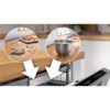 Robot de bucătărie planetar BOSCH Serie 4 MUM5 Scale MUM5X720, 1000W (7 trepte, Pulse), Bol inox 3.9l, Cântar, Timer, Set patiserie, Soft Start, Geantă, Carcasă plastic, Deep Red Silver