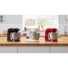 Robot de bucătărie planetar BOSCH Serie 4 MUM5 Scale MUM5X720, 1000W (7 trepte, Pulse), Bol inox 3.9l, Cântar, Timer, Set patiserie, Soft Start, Geantă, Carcasă plastic, Deep Red Silver