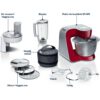 Robot de bucătărie planetar BOSCH Serie 4 MUM5 MUM58720, 1000W (7 trepte și Pulse), Deep Red