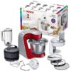 Robot de bucătărie planetar BOSCH Serie 4 MUM5 MUM58720, 1000W (7 trepte și Pulse), Deep Red