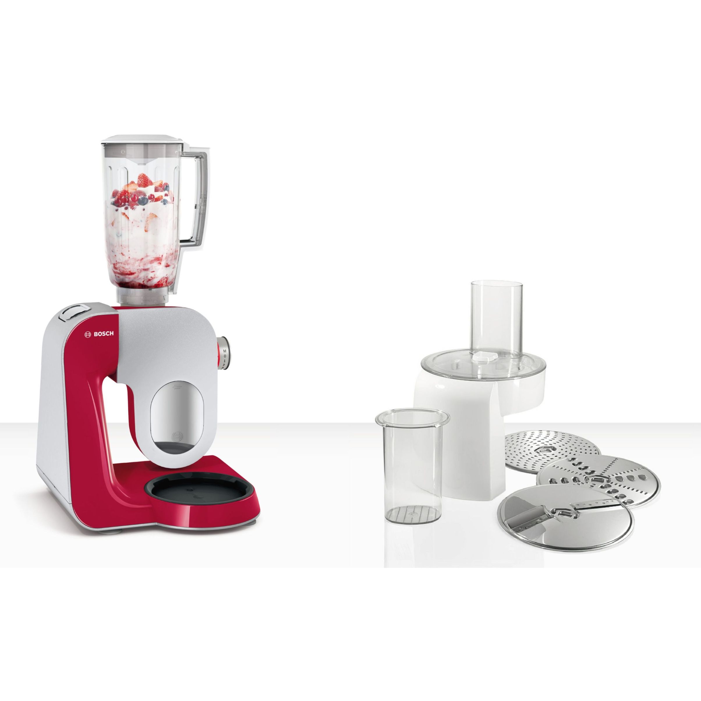 Robot de bucătărie planetar BOSCH Serie 4 MUM5 MUM58720, 1000W (7 trepte și Pulse), Deep Red