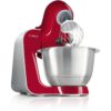 Robot de bucătărie planetar BOSCH Serie 4 MUM5 MUM55761, 900W (7 trepte), Bol inox 3.9l, Roșu/Argintiu