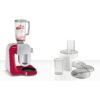 Robot de bucătărie planetar BOSCH Serie 4 MUM5 MUM55761, 900W (7 trepte), Bol inox 3.9l, Roșu/Argintiu