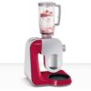 Robot de bucătărie planetar BOSCH Serie 4 MUM5 MUM55761, 900W (7 trepte), Bol inox 3.9l, Roșu/Argintiu