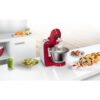 Robot de bucătărie planetar BOSCH Serie 4 MUM5 MUM55761, 900W (7 trepte), Bol inox 3.9l, Roșu/Argintiu