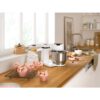 Robot de bucătărie planetar BOSCH Serie S2 MUMS2 MUMS2EW40, 700W (4 trepte), Bol inox 3.8l, Set de patiserie, Soft Start, Design compact, Control electronic al puterii, G4.4kg, Fully White