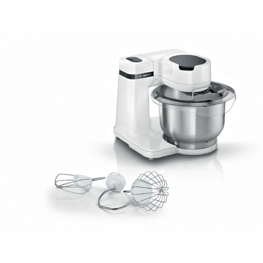 Robot de bucătărie planetar BOSCH Serie S2 MUMS2 MUMS2EW00  700W (4 trepte)  Bol inox 3.8l  Set de patiserie  Soft Start  Design compact  Control electronic al puterii  G4.4kg  Fully White