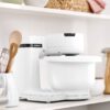 Robot de bucătărie planetar BOSCH Serie S2 MUMS2 MUMS2AW00, 700W (4 trepte), Bol plastic 3.8l, Set de patiserie, Soft Start, Design compact, Control electronic al puterii, G4.4kg, Fully White