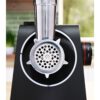 Mașină de tocat carne BOSCH Serie 4 MultiPower MFWS440B, Vârf 2000W (2 trepte și revers), Nominală 500W, 2.5kg/min, Răzătoare, Cârnați, Kebbe, Cuțit două tăișuri, Neagră
