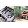 Mașină de tocat carne BOSCH Serie 4 MultiPower MFWS420W, Vârf 2000W (2 trepte și revers), Nominală 500W, 2.5kg/min, Cârnați, Piciorușe ventuze, Cuțit cu două tăișuri, Albă