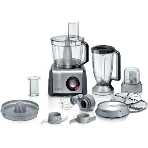 Robot de bucătărie BOSCH MultiTalent 8 MC812M844  1250W  Oțel inoxidabil periat  50 de funcţii  Bol XXL cu capacitate de 3 9 l  Viteză variabilă  Indicator LED și Funcție Impuls  Sistem SmartStorage  Negru