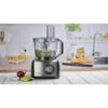 Robot de bucătărie BOSCH MultiTalent 8 MC812M844, 1250W, Oțel inoxidabil periat, 50 de funcţii, Bol XXL cu capacitate de 3,9 l, Viteză variabilă, Indicator LED și Funcție Impuls, Sistem SmartStorage, Negru