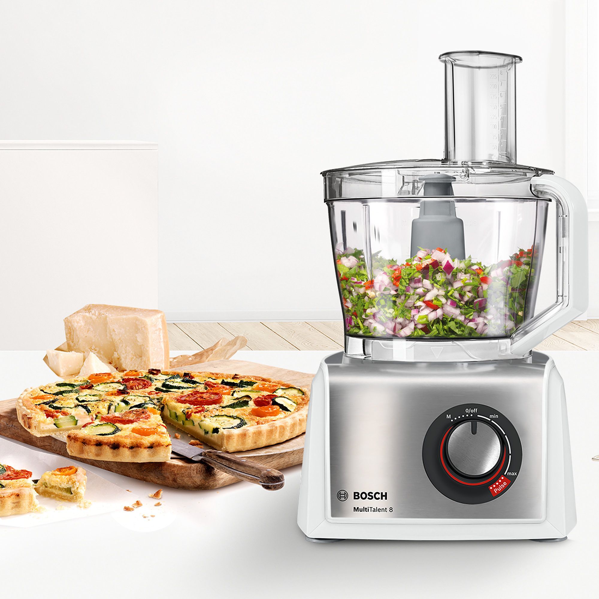 Robot de bucătărie BOSCH MultiTalent 8 MC812S814, 1250W, Brushed Stainless Steel