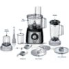 Robot de bucătărie BOSCH MultiTalent 3 MCM3501M, 800W, Brushed Stainless Steel