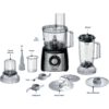 Robot de bucătărie BOSCH MultiTalent 3 Plus MCM3PM386, 900W, Brushed Stainless Steel