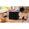 Prăjitor pâine compact BOSCH MyMoment TAT3M123, 2 sloturi, Dezghețare, Încălzire, High Lift, Negru
