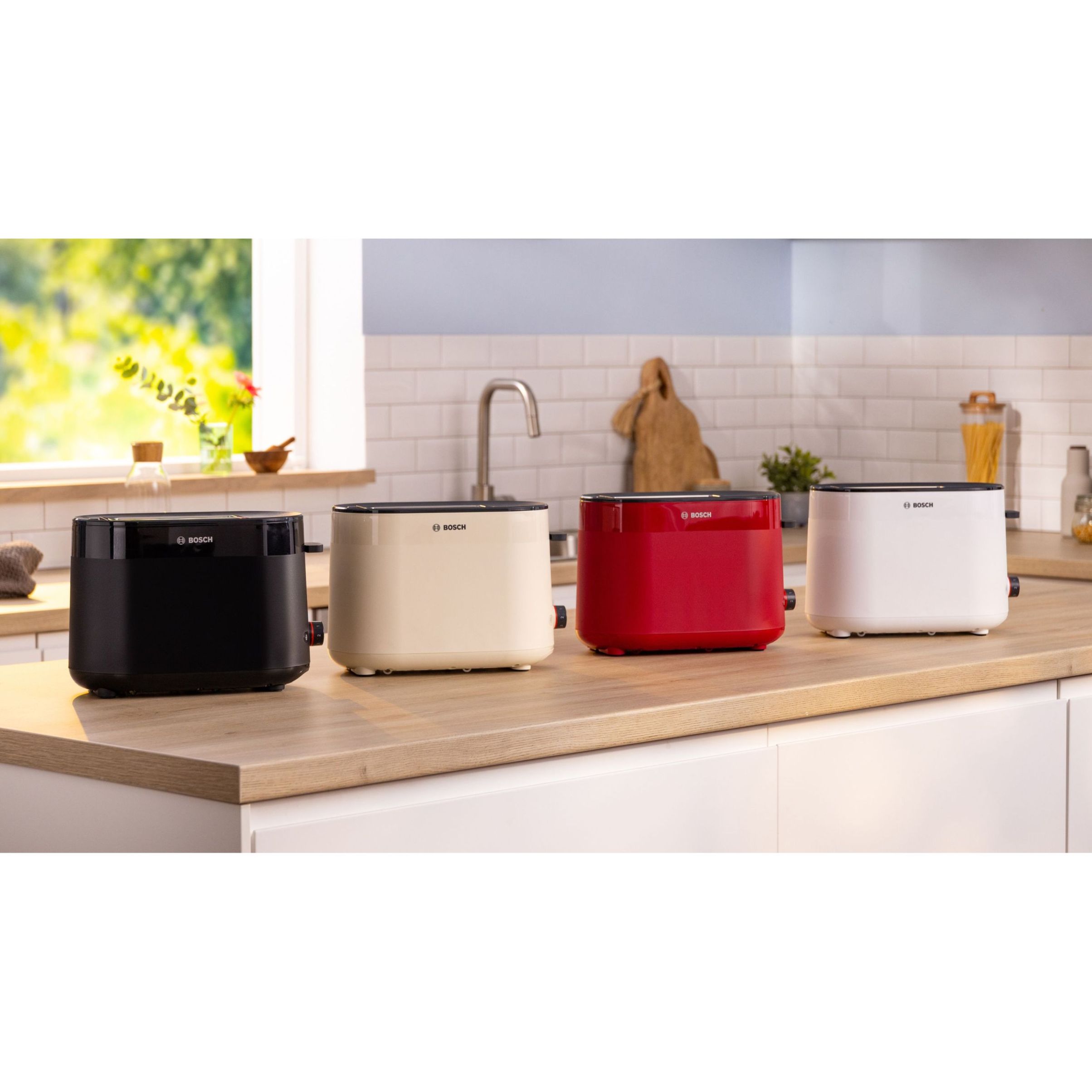 Prăjitor de pâine BOSCH MyMoment TAT2M121, 2 sloturi, Dezghețare, Încălzire, Grătar chifle, High Lift, Alb