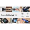Aspirator vertical BOSCH Serie 10 Unlimited BBS1041GQC, Acc. Li-Ion 4A 18V, Rezervor 0.4l, MicroClean, Filtru HEPA, 80dBA, Graphite