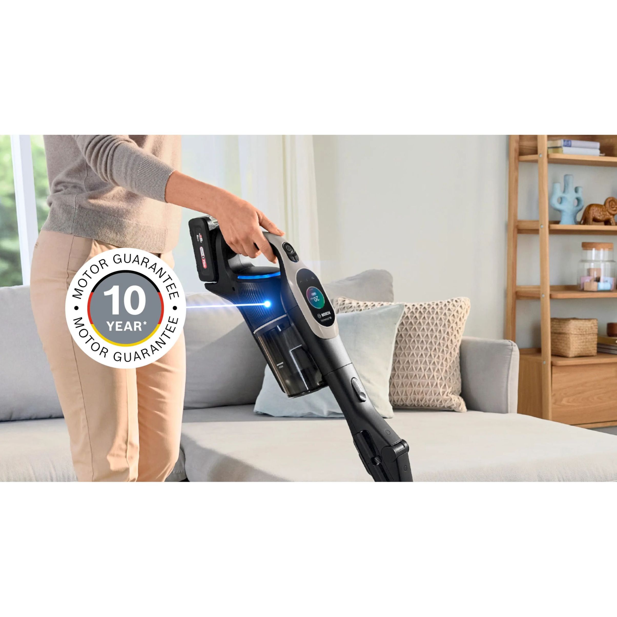 Aspirator vertical BOSCH Serie 10 Unlimited BSS1041GHF,  Acc. Li-Ion 4A 18V, Rezervor 0.4l, MicroClean, Filtru HEPA, 80dBA, Graphite