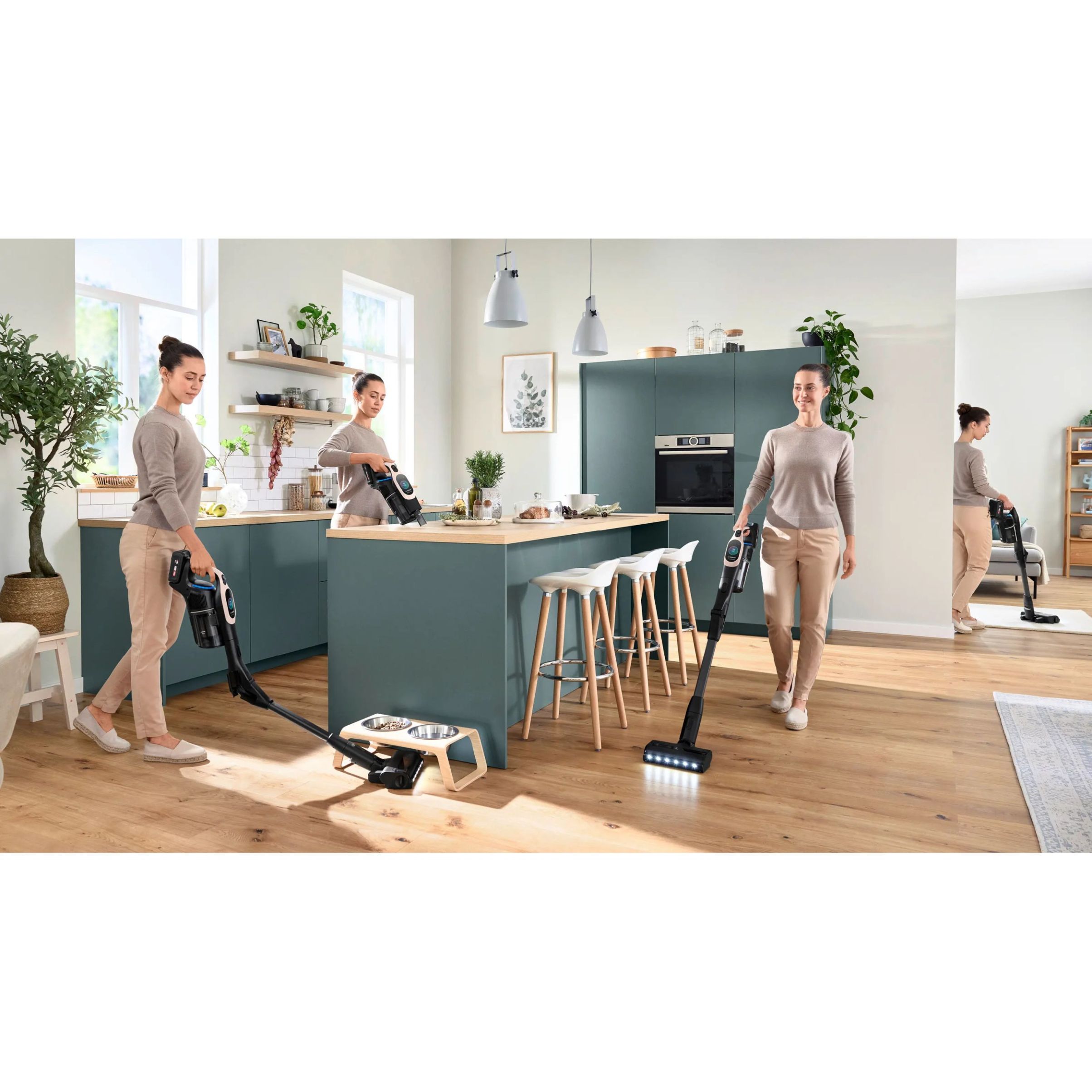 Aspirator vertical BOSCH Serie 10 Unlimited BBS1041RBA,  Acc. Li-Ion 4A 18V, Rezervor 0.4l, MicroClean, Filtru HEPA, 80dBA, Powder Rose