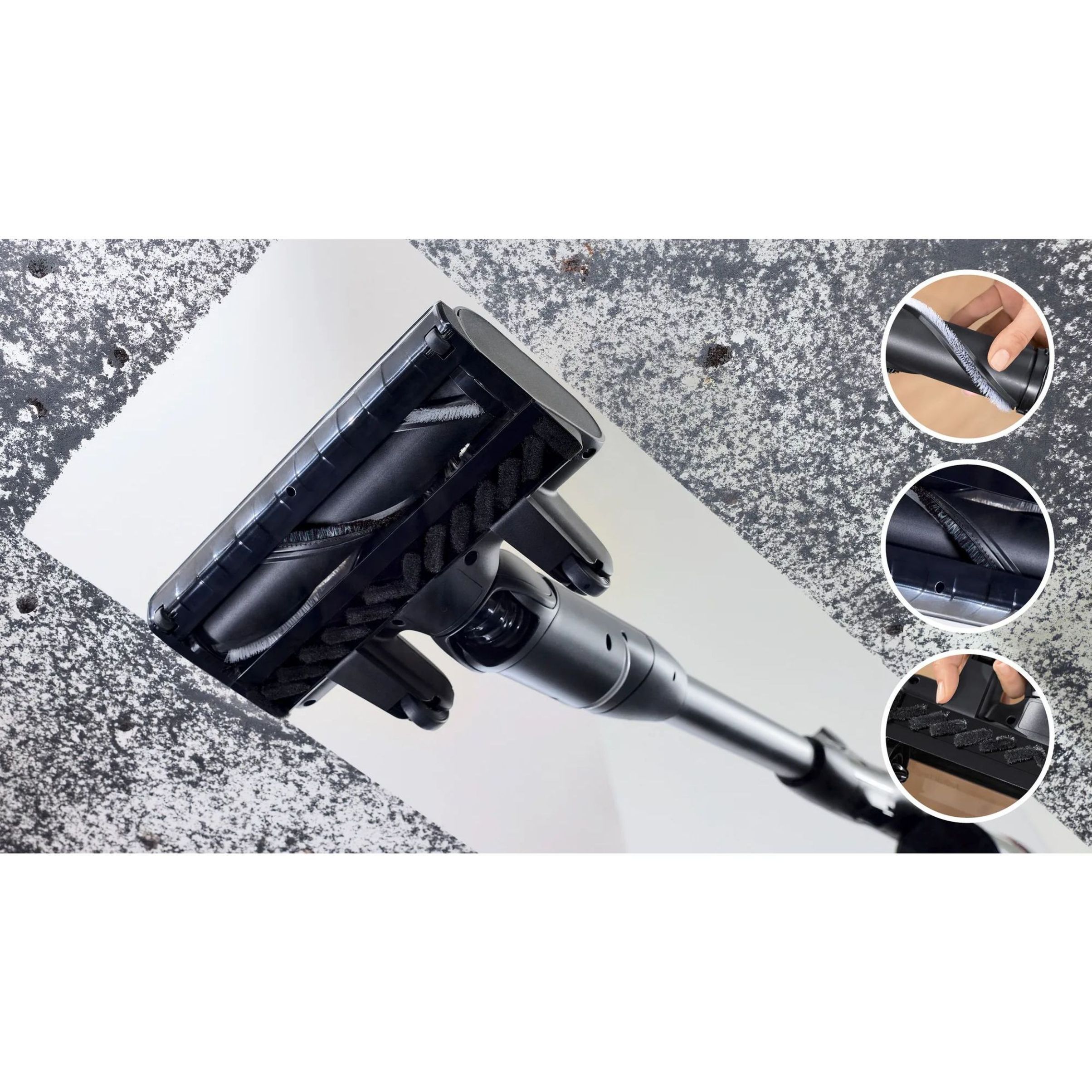 Aspirator vertical BOSCH Serie 10 Unlimited BBS1041RBA,  Acc. Li-Ion 4A 18V, Rezervor 0.4l, MicroClean, Filtru HEPA, 80dBA, Powder Rose