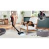 Aspirator vertical BOSCH Serie 10 Unlimited ProAnimal BCS1041PET,  Acc. Li-Ion 4A 18V, Rezervor 0.4l, MicroClean, Filtru HEPA, 80dBA, Roșu