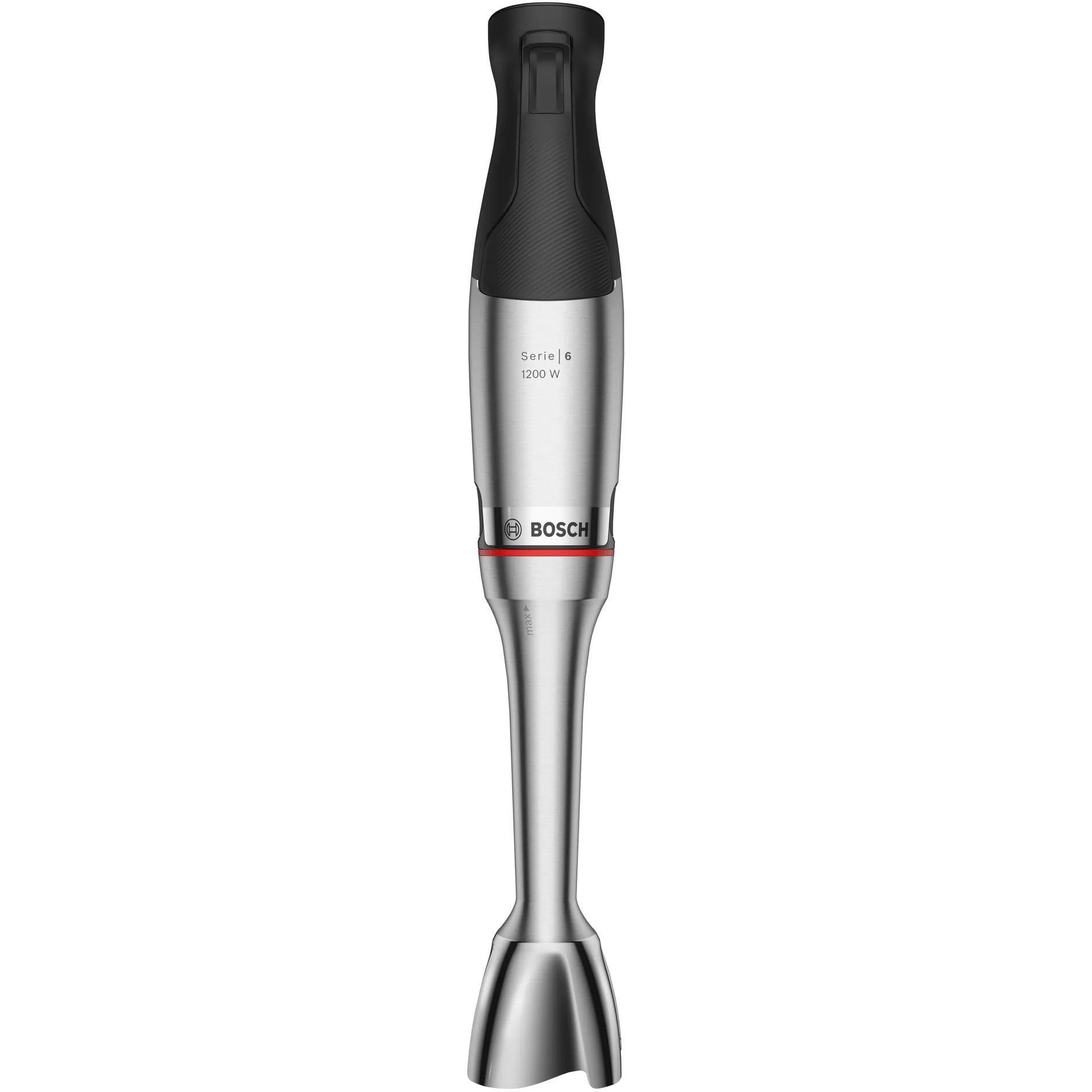 Blender de mână BOSCH Serie 6 ErgoMaster MSM6M8X1, 1200W, Control dinamic al vitezei, Ambreiaj ceramic durabil, Funcție impuls, Sistem EasyClick, Stainless Steel