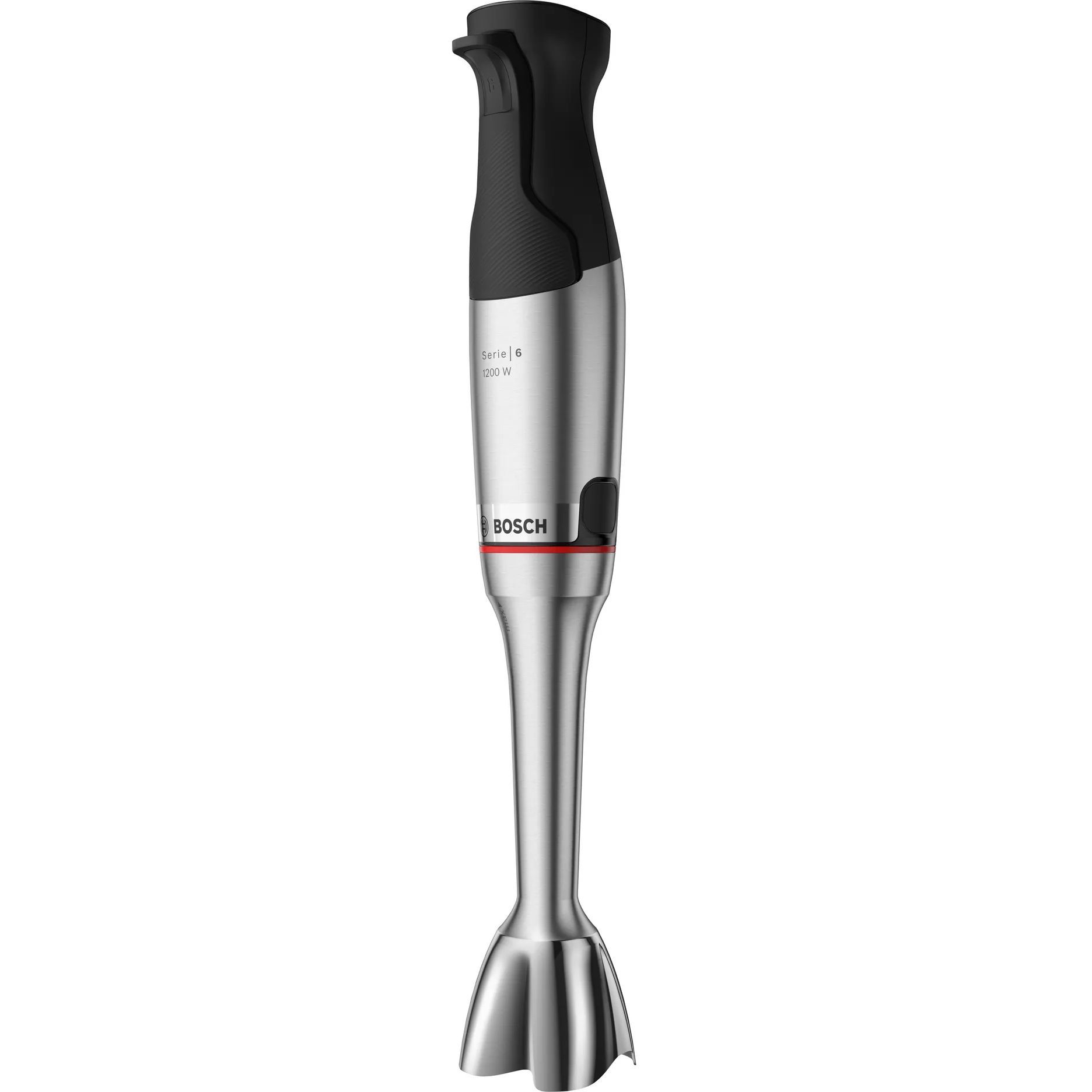 Blender de mână BOSCH Serie 6 ErgoMaster MSM6M8X1, 1200W, Control dinamic al vitezei, Ambreiaj ceramic durabil, Funcție impuls, Sistem EasyClick, Stainless Steel