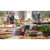 Blender de mână BOSCH Serie 6 ErgoMaster MSM6M821, 1200W (variabilă), Cuțit 4 lame QuattroBlade System Pro, Tocător 500ml, Tel, Pahar, Cuplă ceramică, AntiSplash, Mâner SoftGrip, C1.4m, Stainless Steel