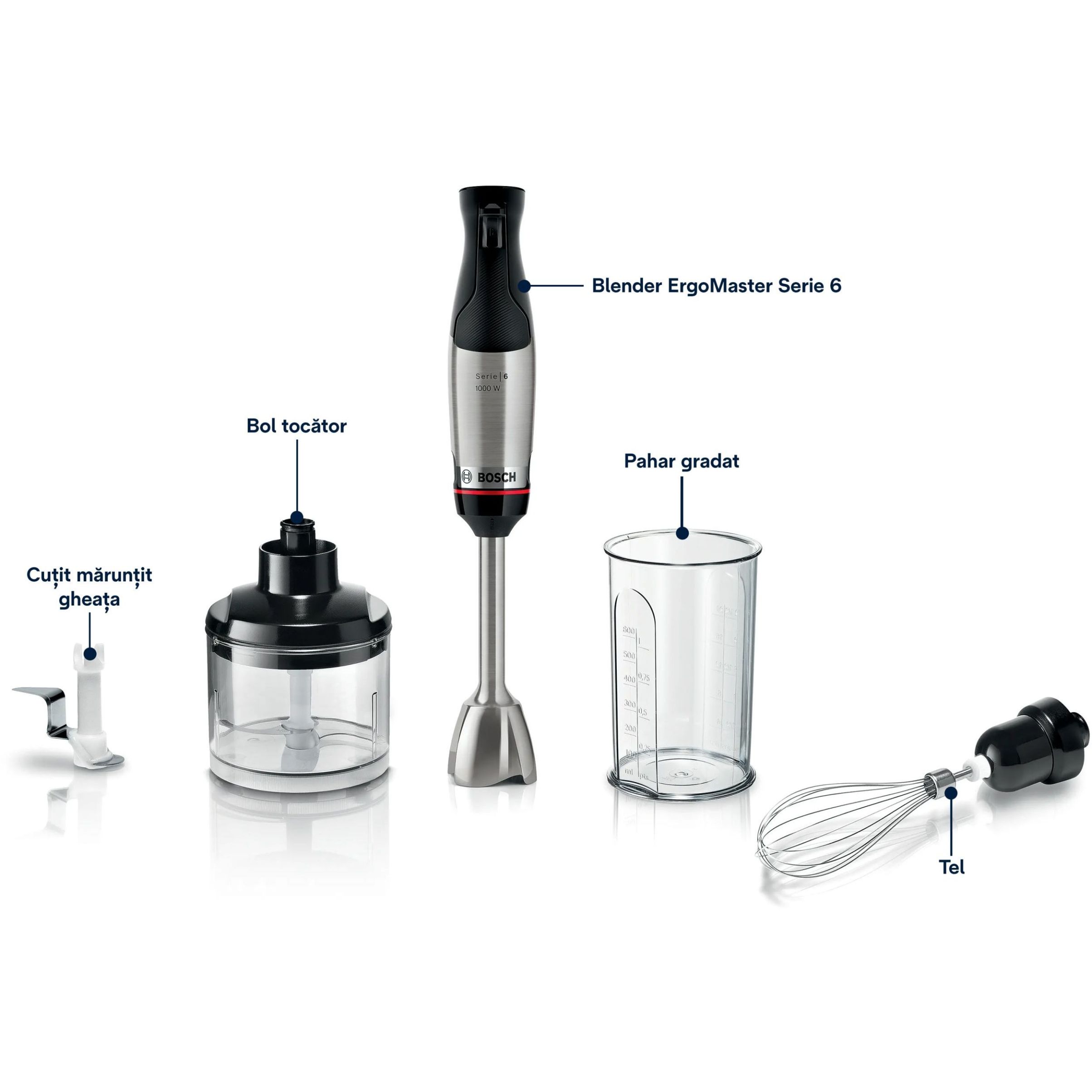 Blender de mână BOSCH Serie 6 ErgoMaster MSM6M622