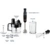 Blender de mână BOSCH Serie 4 ErgoMaster MSM4B670, 1000W, Anthracite