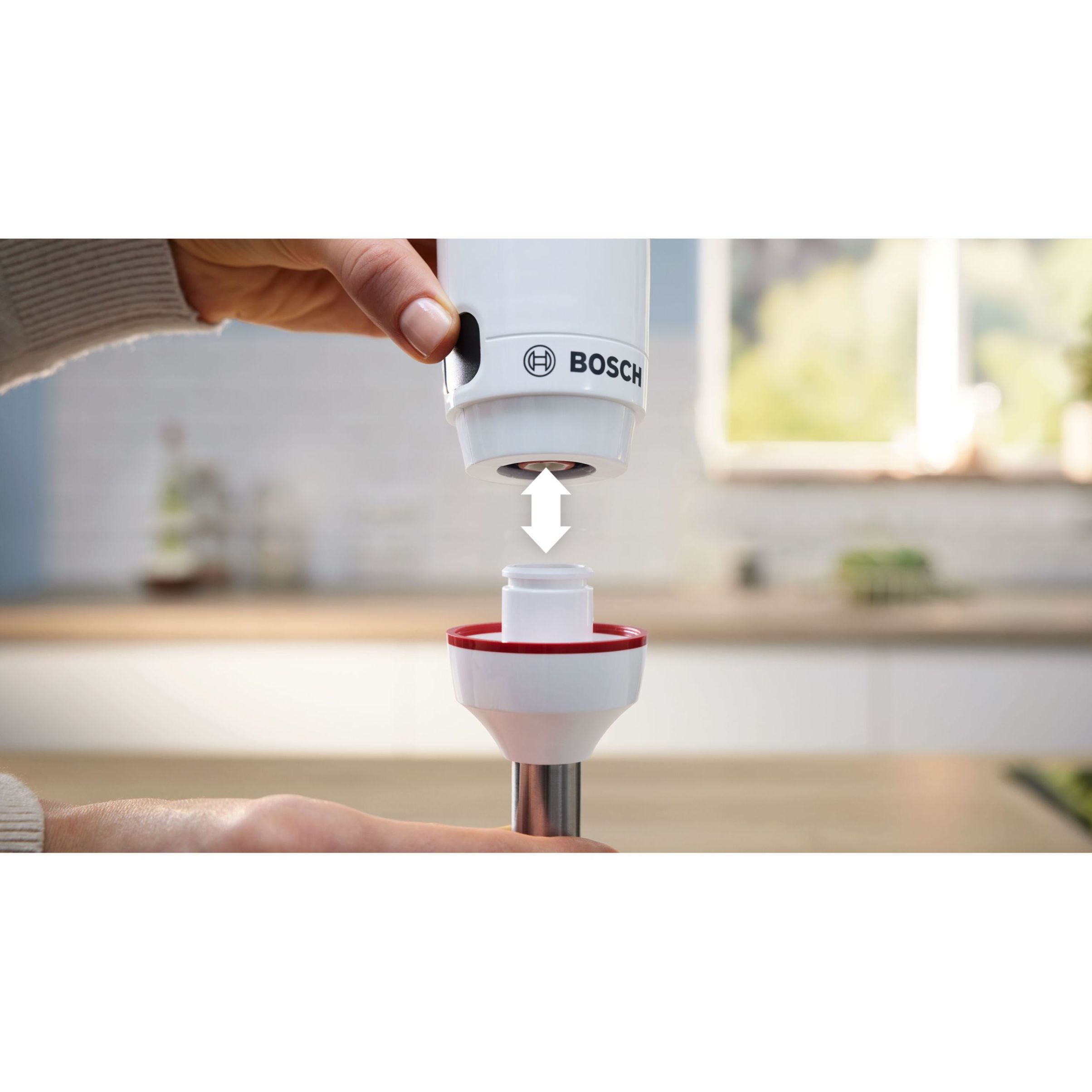 Blender de mână BOSCH Serie 4 ErgoMaster MSM4W210, 600W, Alb