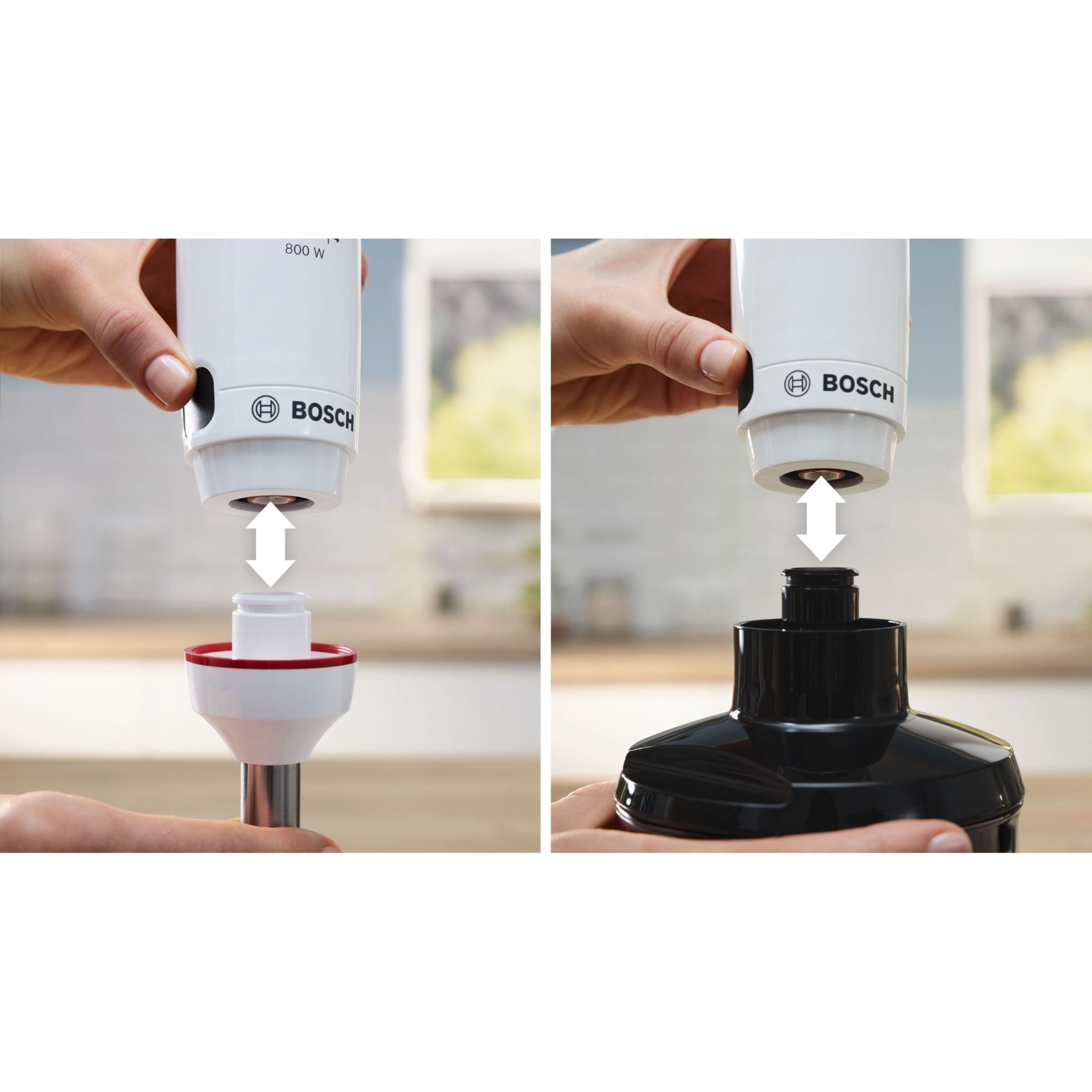 Blender de mână BOSCH Serie 4 ErgoMaster MSM4W421, 800W, Alb