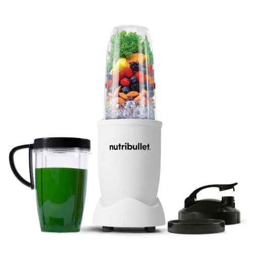 Blender nutribullet Pro Mineral NB907MAW - 0C22300112, 900W, Lamă de extracție, Cană Colossal de 900ml, Amestecare uniformă, Design simplu și compact, Ușor de curățat, Fără BPA, Matte White