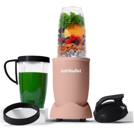 Blender nutribullet Pro Mineral NB907MACL - 0C22300143, 900W, Lamă de extracție, Cană Colossal 900ml, Amestecare uniformă, Design simplu și compact, Ușor de curățat, Fără BPA, Matte Clay