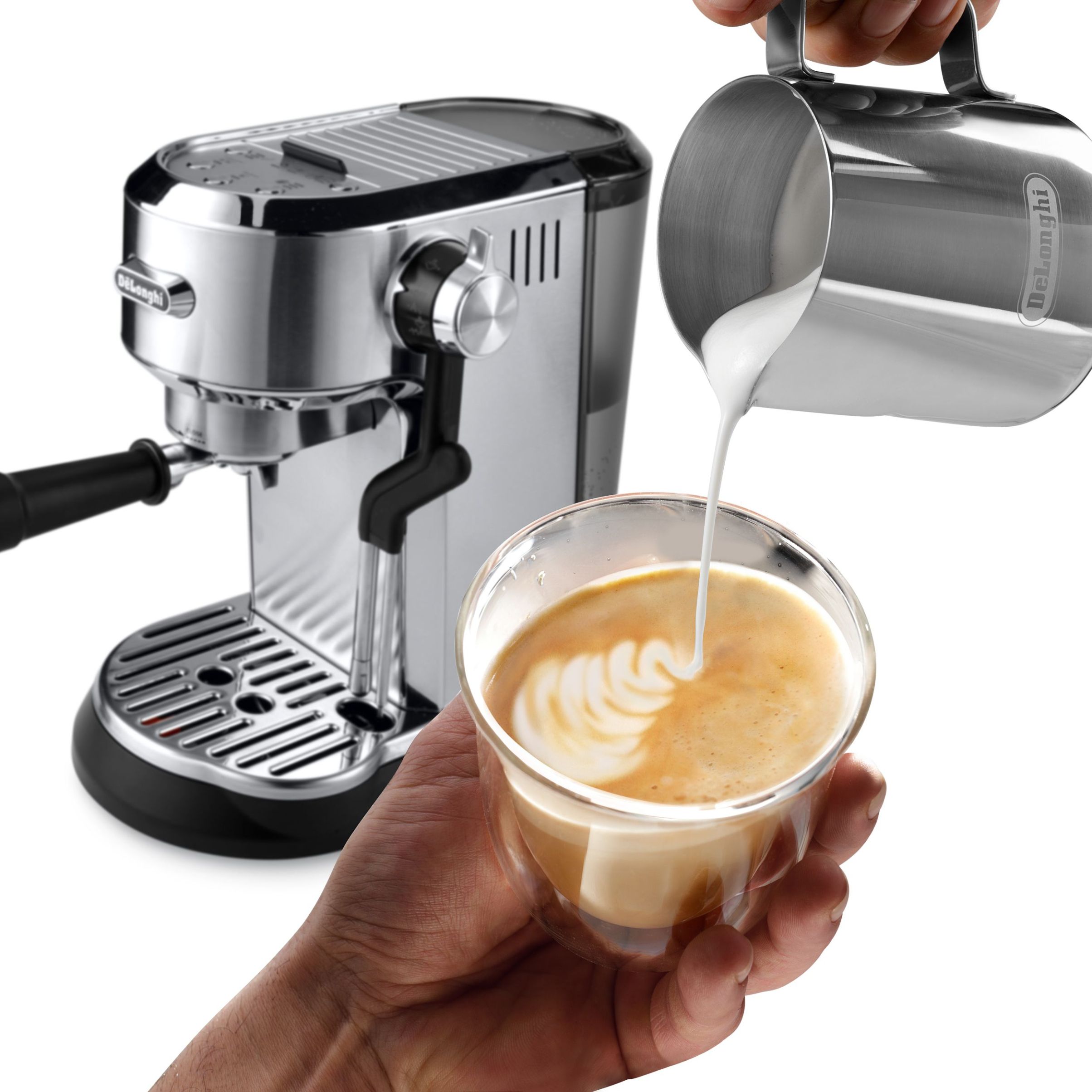 Espressor manual cu pompă De’Longhi Dedica Maestro Plus EC950.M – 0132106249  Shiny Metal