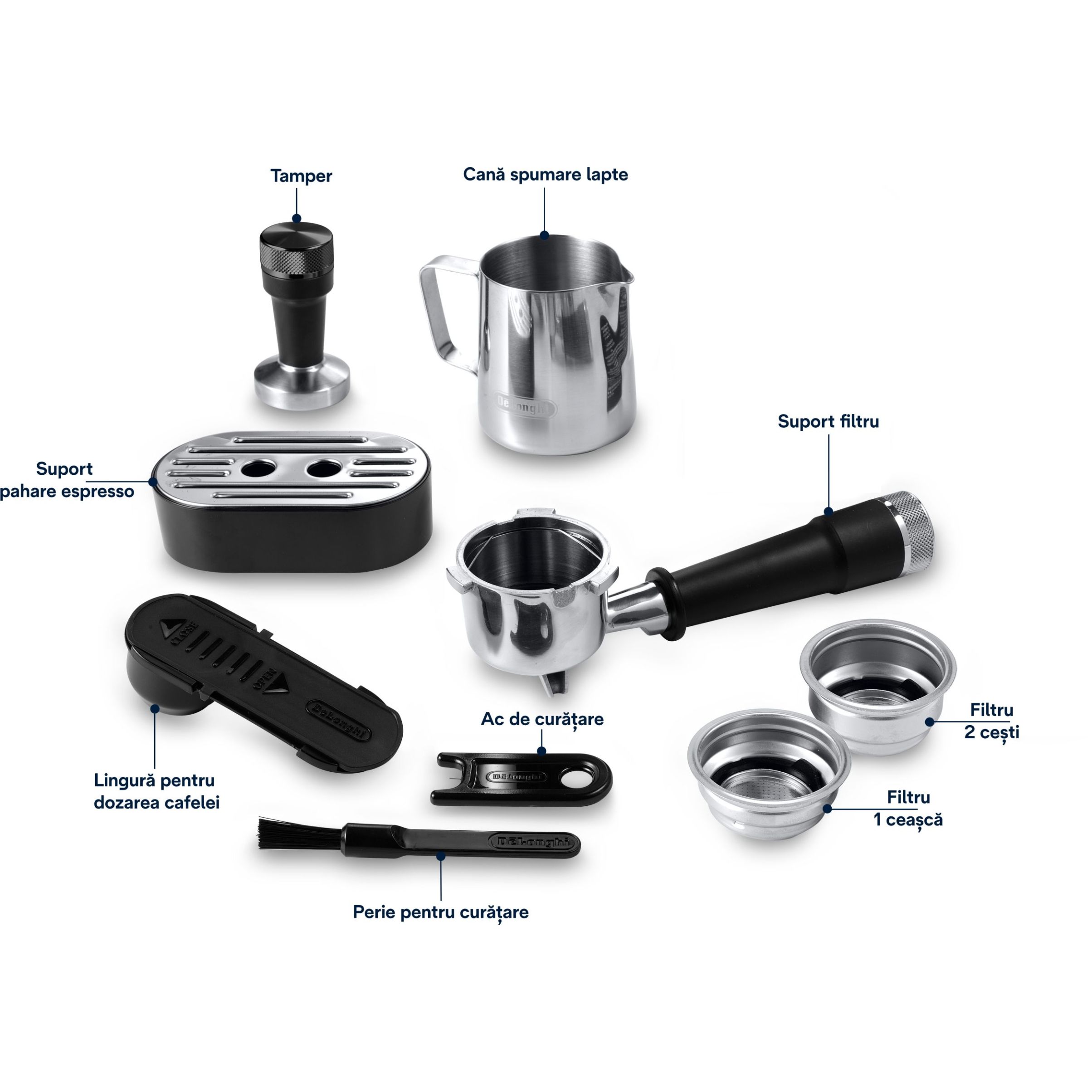 Espressor manual cu pompă De’Longhi Dedica Maestro Plus EC950.M – 0132106249  Shiny Metal