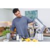 Robot de bucătărie planetar KENWOOD Titanium Chef Baker XL KVL85.124SI – 0W20011385, 1200W, 2 vase (7l/5l), Cântar integrat, Blender, Silver