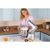 Robot de bucătărie planetar KENWOOD Titanium Chef Baker XL KVL85.124SI – 0W20011385, 1200W, 2 vase (7l/5l), Cântar integrat, Blender, Silver
