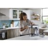 Robot de bucătărie planetar KENWOOD Titanium Chef Baker XL KVL85.124SI – 0W20011385, 1200W, 2 vase (7l/5l), Cântar integrat, Blender, Silver