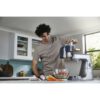 Robot de bucătărie planetar KENWOOD Titanium Chef Baker XL KVL85.124SI – 0W20011385, 1200W, 2 vase (7l/5l), Cântar integrat, Blender, Silver