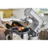 Robot de bucătărie planetar KENWOOD Titanium Chef Baker XL KVL85.124SI – 0W20011385, 1200W, 2 vase (7l/5l), Cântar integrat, Blender, Silver