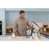 Robot de bucătărie planetar KENWOOD Titanium Chef Baker XL KVL85.124SI – 0W20011385, 1200W, 2 vase (7l/5l), Cântar integrat, Blender, Silver