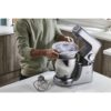 Robot de bucătărie planetar KENWOOD Titanium Chef Baker XL KVL85.124SI – 0W20011385, 1200W, 2 vase (7l/5l), Cântar integrat, Blender, Silver