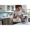 Robot de bucătărie planetar KENWOOD Titanium Chef Baker XL KVL85.124SI – 0W20011385, 1200W, 2 vase (7l/5l), Cântar integrat, Blender, Silver