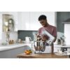 Robot de bucătărie planetar KENWOOD Titanium Chef Baker XL KVL85.124SI – 0W20011385, 1200W, 2 vase (7l/5l), Cântar integrat, Blender, Silver