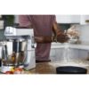 Robot de bucătărie planetar KENWOOD Titanium Chef Baker XL KVL85.124SI – 0W20011385, 1200W, 2 vase (7l/5l), Cântar integrat, Blender, Silver